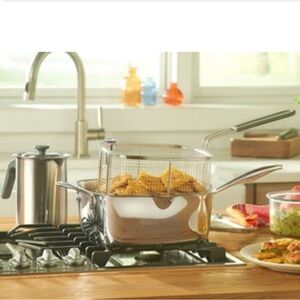 Princess House Silver Deep Fryer with Basket